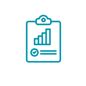 Icon of a clipboard with a graph and checklist