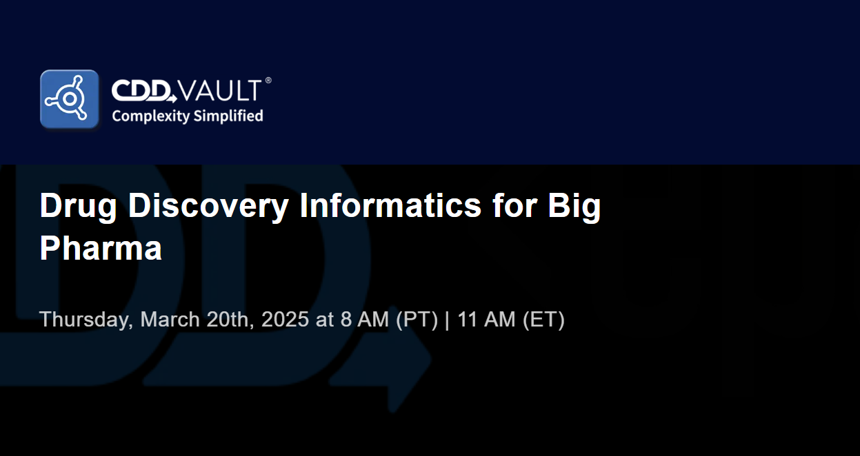 Partner Event - Drug Discovery Informatics for Big Pharma