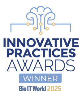 Bio IT 2025 award winner logo for innovative practices